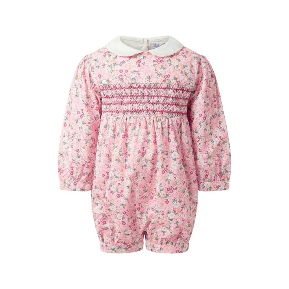 Rachel Riley Floral Smocked Babysuit